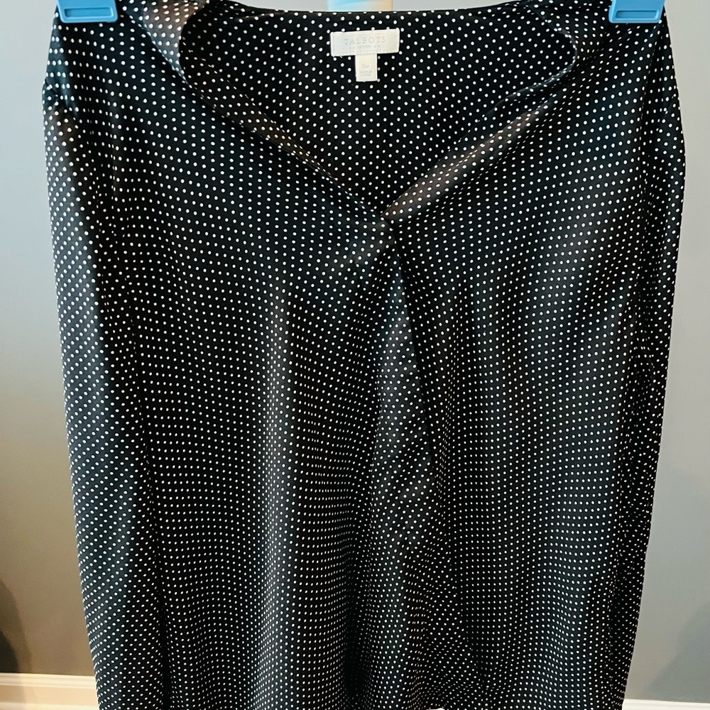 Talbots Black Polka Dot Long sleeve Shirt